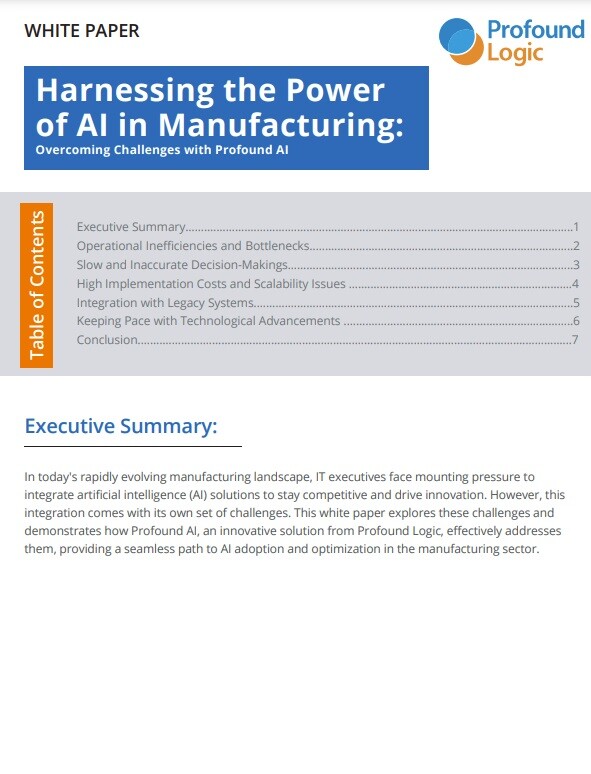 ai in manufacturing cover page